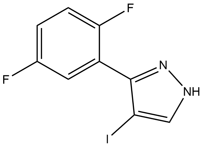 3-(2,5-Difluorophenyl)-4-iodo-1H-pyrazole Structure