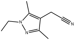 2-(1-乙基-3,5-二甲基-1H-吡唑-4-基)乙腈 结构式