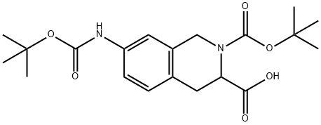 2,3(1H)-Isoquinolinedicarboxylic acid, 7-[[(1,1-dimethylethoxy)carbonyl]amino]-3,4-dihydro-, 2-(1,1-dimethylethyl) ester,134394-64-2,结构式