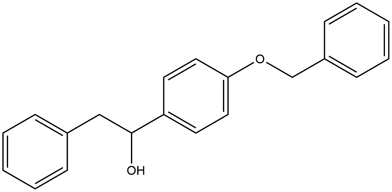 α-[4-(Phenylmethoxy)phenyl]benzeneethanol Structure