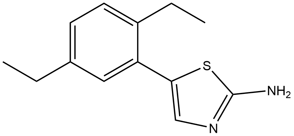 5-(2,5-Diethylphenyl)thiazol-2-amine 结构式