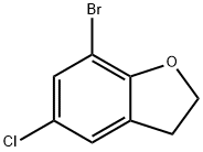 7-溴-5-氯-2,3-二氢苯并呋喃 结构式