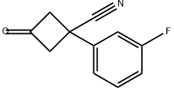 Cyclobutanecarbonitrile, 1-(3-fluorophenyl)-3-oxo- 化学構造式