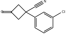 Cyclobutanecarbonitrile, 1-(3-chlorophenyl)-3-oxo- 化学構造式