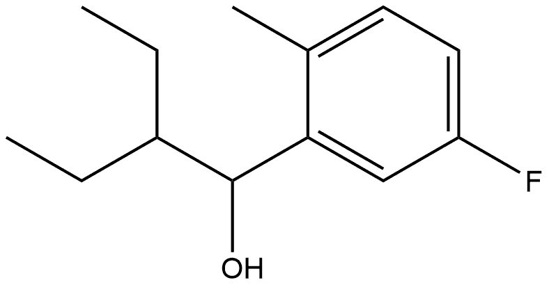 α-(1-Ethylpropyl)-5-fluoro-2-methylbenzenemethanol,1344106-94-0,结构式