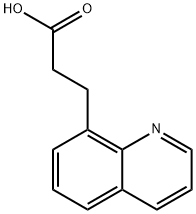 3-(8-喹啉基)丙酸 结构式