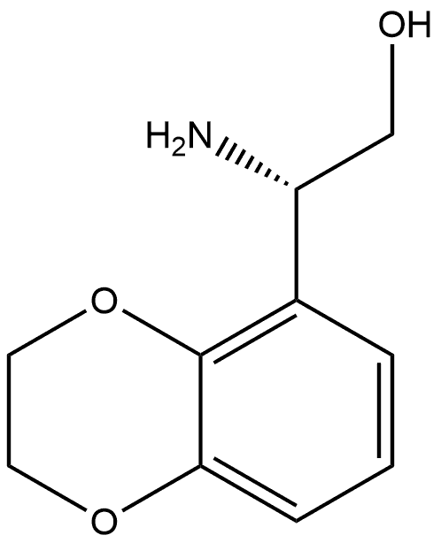 1,4-Benzodioxin-5-ethanol, β-amino-2,3-dihydro-, (βS)- Structure