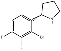 (S)-2-(2-bromo-3,4-difluorophenyl)pyrrolidine Structure