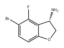 3-Benzofuranamine, 5-bromo-4-fluoro-2,3-dihydro-, (3S)- 结构式