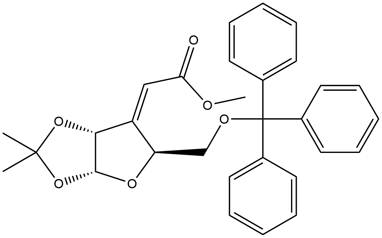 134454-62-9 (E)-methyl 2-((3aR,5S,6aR)-2,2-dimethyl-5-((trityloxy)methyl)furo[2,3-d][1,3]dioxol-6(3aH,5H,6aH)-ylidene)acetate