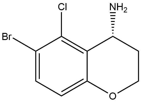 (R)-6-bromo-5-chlorochroman-4-amine 结构式