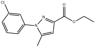 ethyl 1-(3-chlorophenyl)-5-methyl-1H-pyrazole-3-carboxylate 结构式