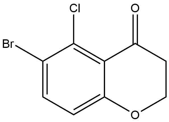 6-bromo-5-chlorochroman-4-one Structure