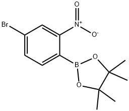 2-硝基-4-溴苯硼酸频哪醇酯 结构式