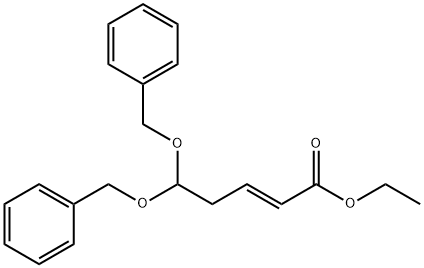 2-Pentenoic acid, 5,5-bis(phenylmethoxy)-, ethyl ester, (E)- (9CI)