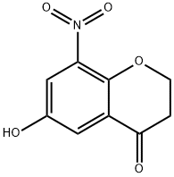 4H-1-Benzopyran-4-one, 2,3-dihydro-6-hydroxy-8-nitro- Struktur