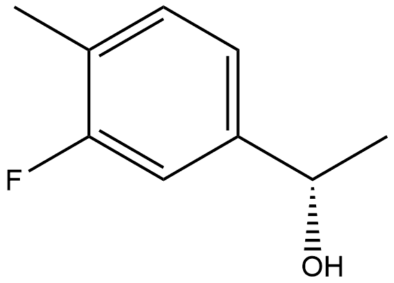 (1S)-1-(3-Fluoro-4-methylphenyl)ethanol 化学構造式