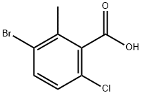 Benzoic acid, 3-bromo-6-chloro-2-methyl- 化学構造式