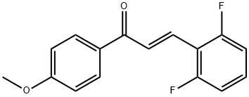 2-Propen-1-one, 3-(2,6-difluorophenyl)-1-(4-methoxyphenyl)-, (2E)- Struktur