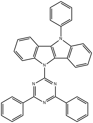 Indolo[3,2-b]indole, 5-(4,6-diphenyl-1,3,5-triazin-2-yl)-5,10-dihydro-10-phenyl- 结构式