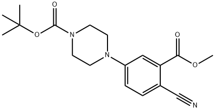 1345628-09-2 1-Piperazinecarboxylic acid, 4-[4-cyano-3-(methoxycarbonyl)phenyl]-, 1,1-dimethylethyl ester