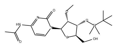 Cytidine, N-acetyl-3'-O-[(1,1-dimethylethyl)dimethylsilyl]-2'-O-methyl- 化学構造式