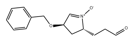 2H-Pyrrole-2-propanal, 3,4-dihydro-4-(phenylmethoxy)-, 1-oxide, (2R,4R)- Structure