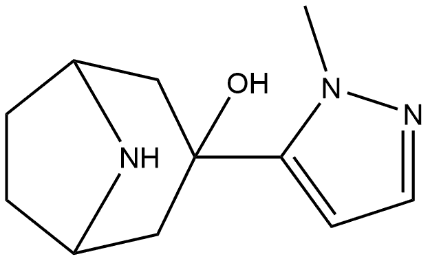 (1R,3S,5S)-3-(1-methyl-1H-pyrazol-5-yl)-8-azabicyclo[3.2.1]octan-3-ol Structure