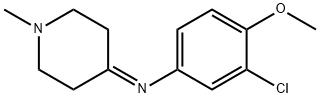 Benzenamine, 3-chloro-4-methoxy-N-(1-methyl-4-piperidinylidene)- Struktur
