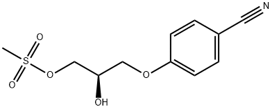 Benzonitrile, 4-[2-hydroxy-3-[(methylsulfonyl)oxy]propoxy]-, (R)- (9CI)