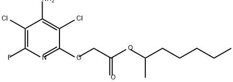 Acetic acid, 2-[(4-amino-3,5-dichloro-6-fluoro-2-pyridinyl)oxy]-, 1-methylhexyl ester Structure