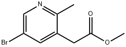 3-Pyridineacetic acid, 5-bromo-2-methyl-, methyl ester Structure