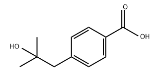 Benzoic acid, 4-(2-hydroxy-2-methylpropyl)- 化学構造式