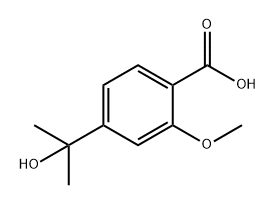 Benzoic acid, 4-(1-hydroxy-1-methylethyl)-2-methoxy- 化学構造式