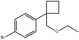 1-bromo-4-(1-(ethoxymethyl)cyclobutyl)benzene Structure