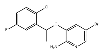 2-Pyridinamine, 5-bromo-3-[1-(2-chloro-5-fluorophenyl)ethoxy]-,1346818-11-8,结构式