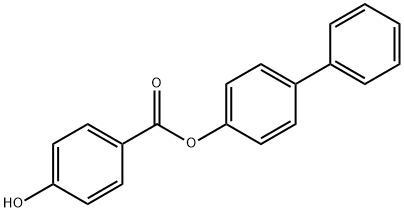 Benzoic acid, 4-hydroxy-, [1,1'-biphenyl]-4-yl ester Structure