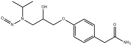 Benzeneacetamide, 4-[2-hydroxy-3-[(1-methylethyl)nitrosoamino]propoxy]- 化学構造式