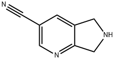 6,7-二氢-5H-吡咯并[3,4-B]吡啶-3-甲腈, 1347234-09-6, 结构式