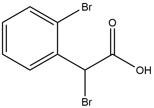 Benzeneacetic acid, a,2-dibromo- 化学構造式