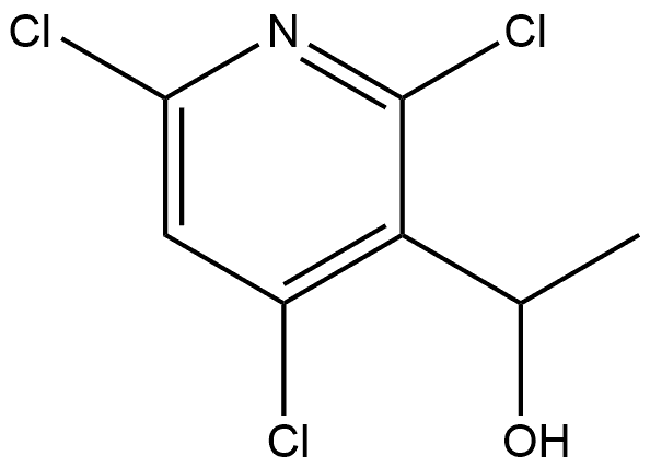 1-(2,4,6-三氯吡啶-3-基)乙烷-1-醇, 1347759-12-9, 结构式