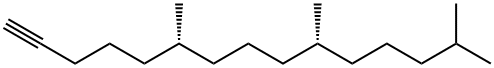 (6R,10R)-6,10,14-三甲基-1-十五炔 结构式