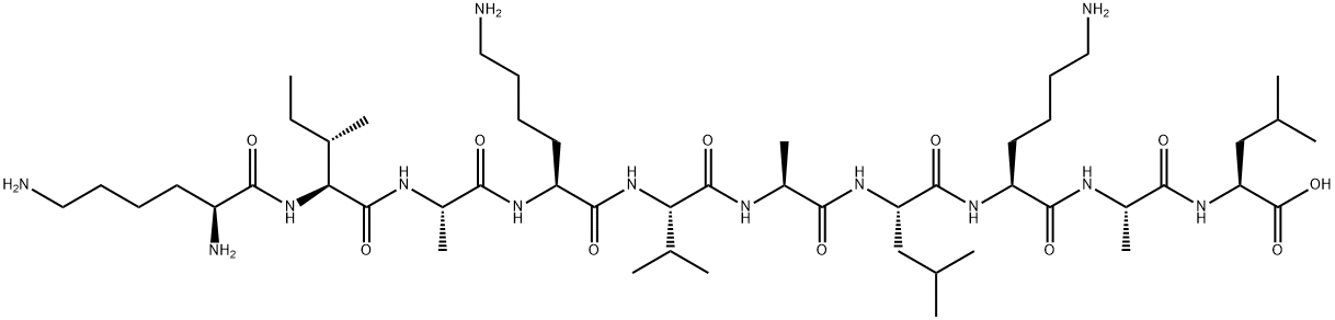 L-Leucine, L-lysyl-L-isoleucyl-L-alanyl-L-lysyl-L-valyl-L-alanyl-L-leucyl-L-lysyl-L-alanyl- Structure