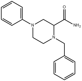 2-Piperazinecarboxamide, 4-phenyl-1-(phenylmethyl)- Structure