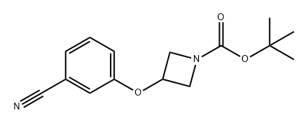 1-Azetidinecarboxylic acid, 3-(3-cyanophenoxy)-, 1,1-dimethylethyl ester 结构式
