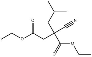 Butanedioic acid, 2-cyano-2-(2-methylpropyl)-, 1,4-diethyl ester Struktur
