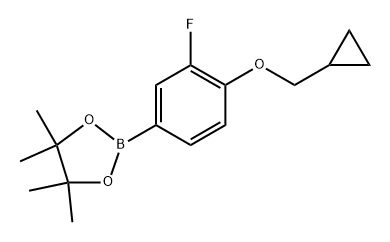 2-(4-(Cyclopropylmethoxy)-3-fluorophenyl)-4,4,5,5-tetramethyl-1,3,2-dioxaborolane,1350427-03-0,结构式