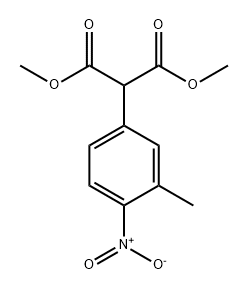 Propanedioic acid, 2-(3-methyl-4-nitrophenyl)-, 1,3-dimethyl ester Structure