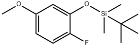 tert-ブチル(2-フルオロ-5-メトキシフェノキシ)ジメチルシラン 化学構造式