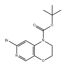 7-溴-1-BOC-2,3-二氢-1H-吡啶并[3,4-B][1,4]噁嗪,1350738-76-9,结构式